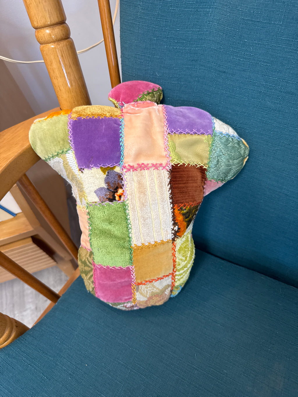 Handmade embroidered bell or tulip pillow