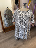 Boutique blouse with frilly tiered sleeves - 2X