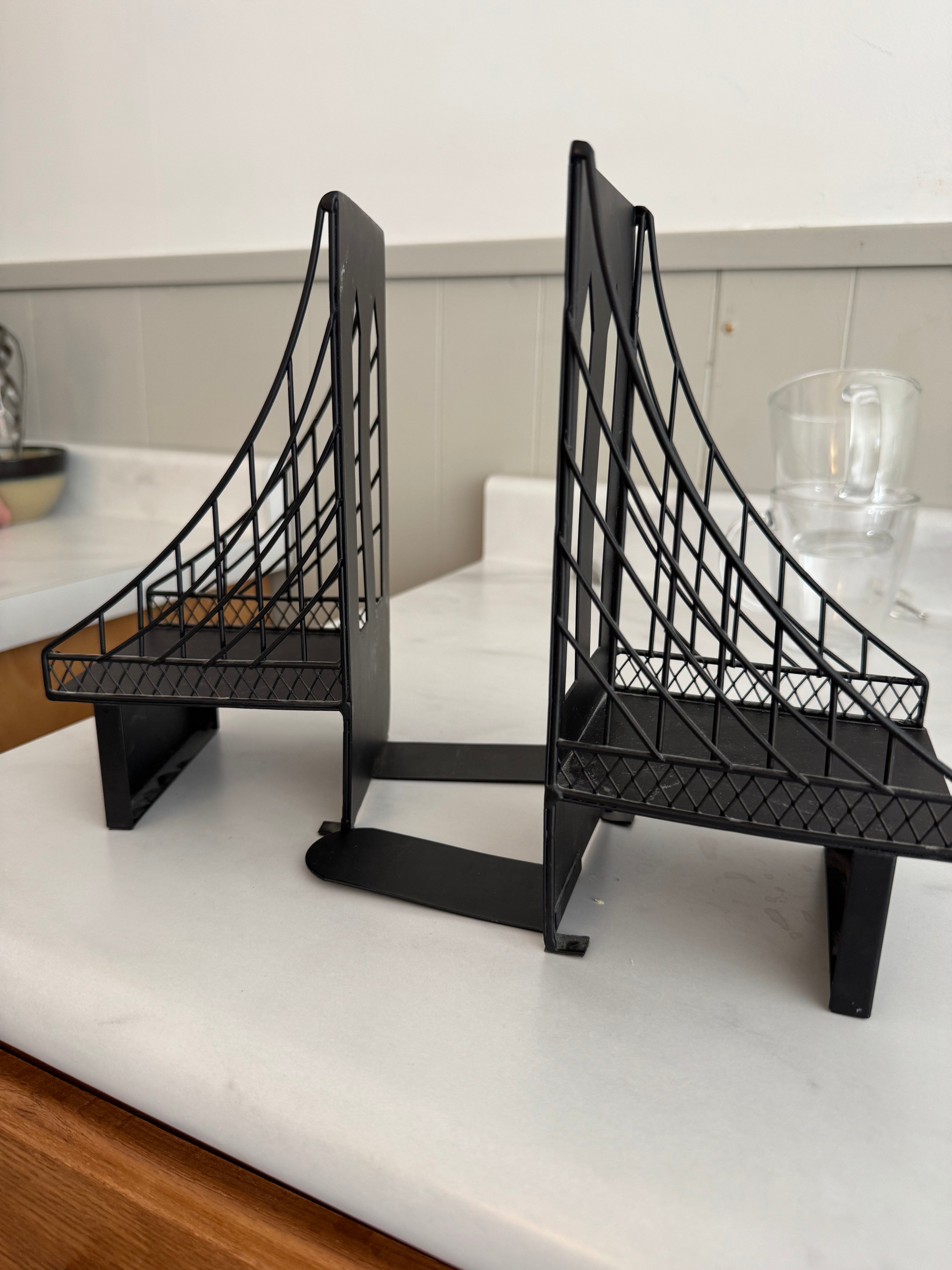 Bridge Bookends with shelf